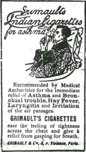 Реклама сигарет с каннабисом 1870 года