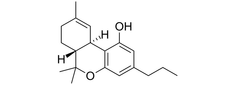 Молекула тетрагидроканнабиварина - ТГВ